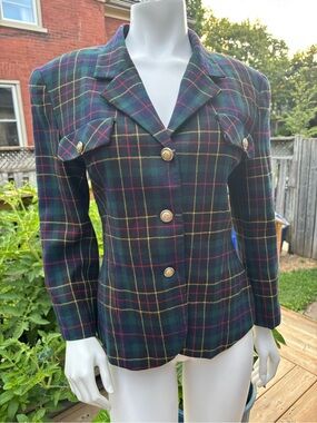 VTG Della Spiga Pure Virgin Wool
Tartan Plaid Blazer